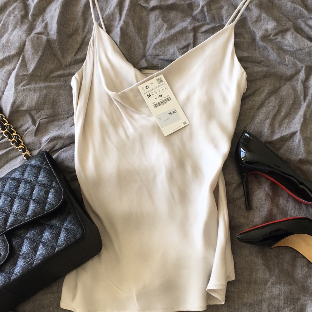 NWT sexy silky Zara blouse